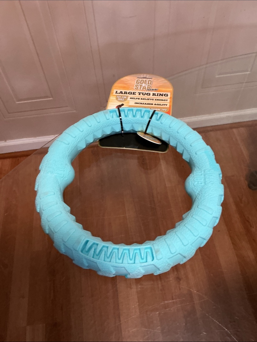 Dog Whisperer Large Tug Ring 9” Vanilla Scented Navy Blue NEW!!!